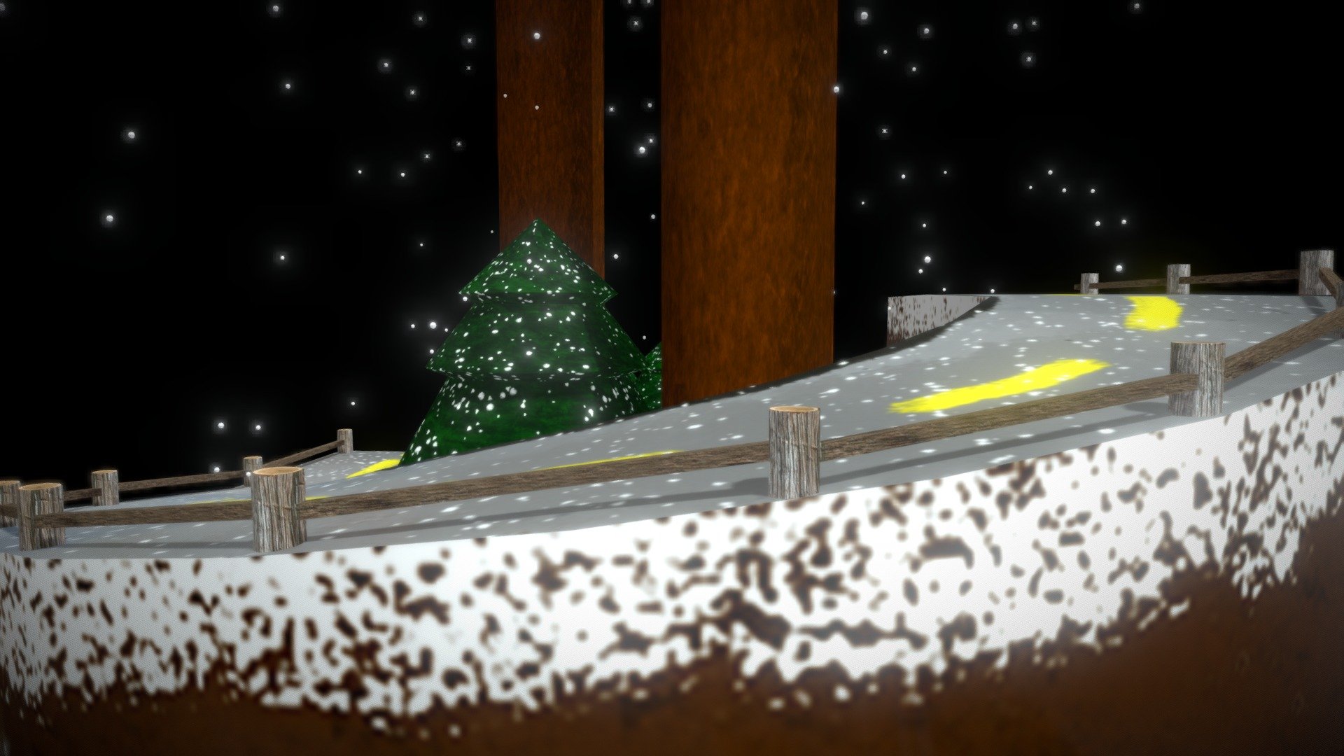 Final Snowy Mountain Road Diorama