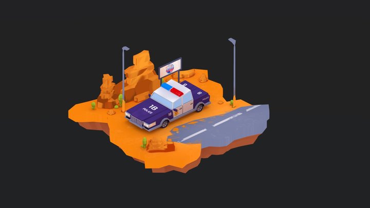 Police car 3D Model