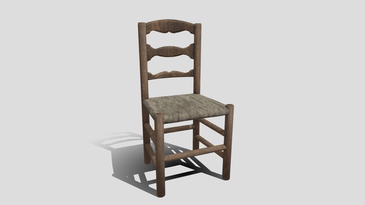 Post apocalyptic ruined chair style 1 – Free 3D Model STL