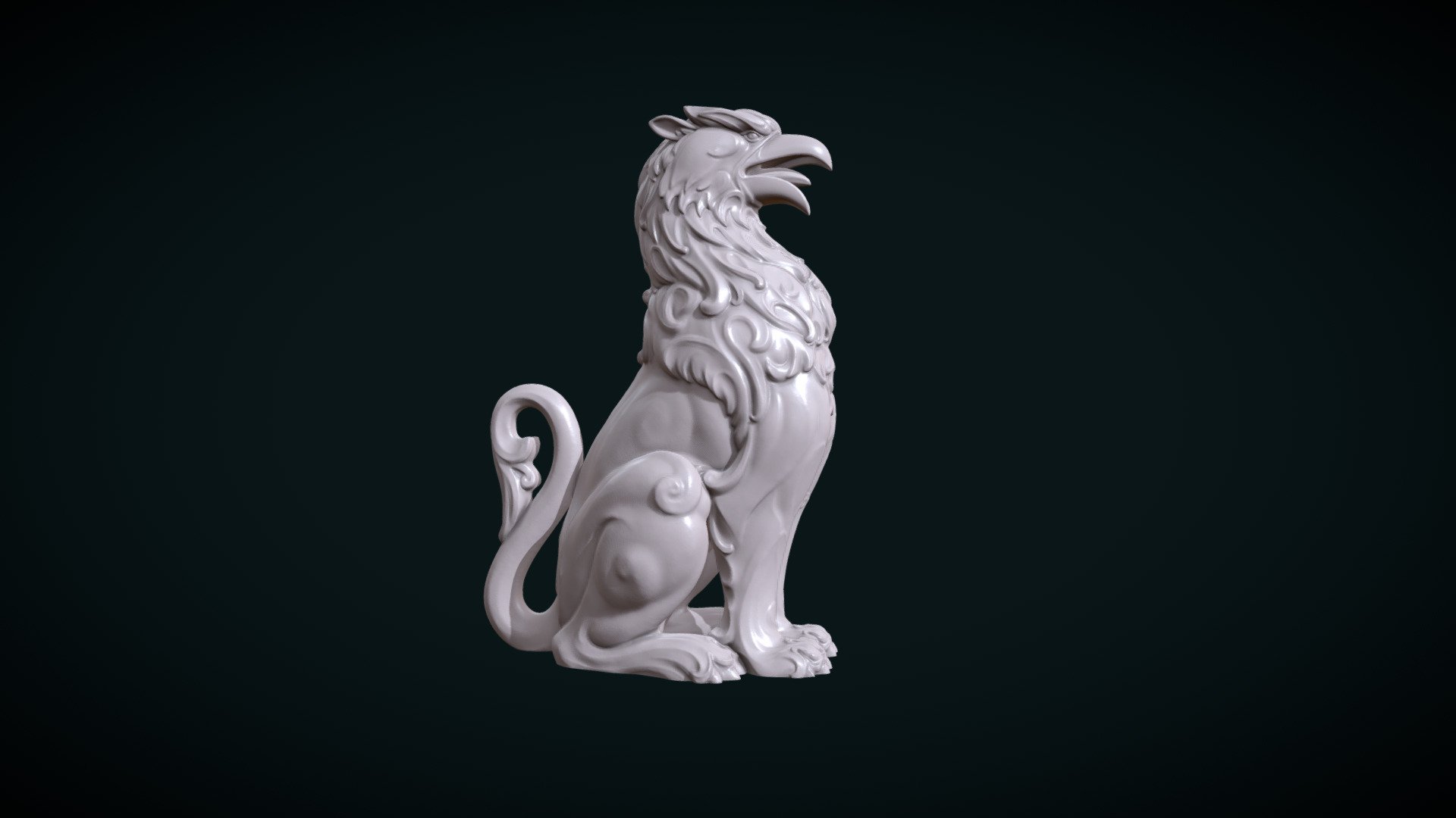 Griffon Sculpture - Buy Royalty Free 3D model by Skazok [4301696 ...