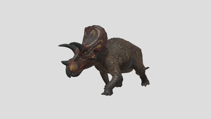 Running Triceratop – Kostenloses 3D-Modell STL
