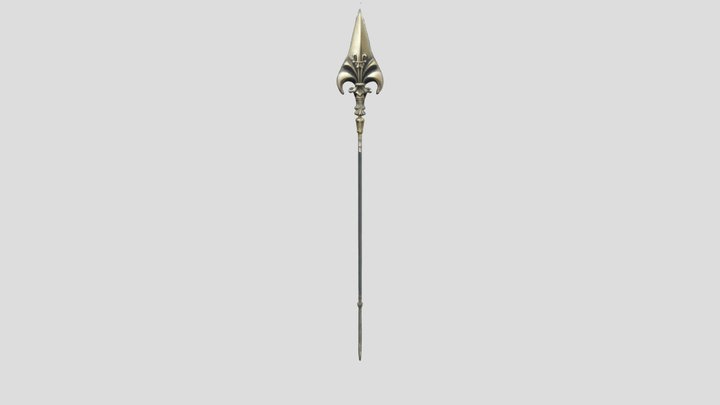 Fleur de lis spear 3D Model