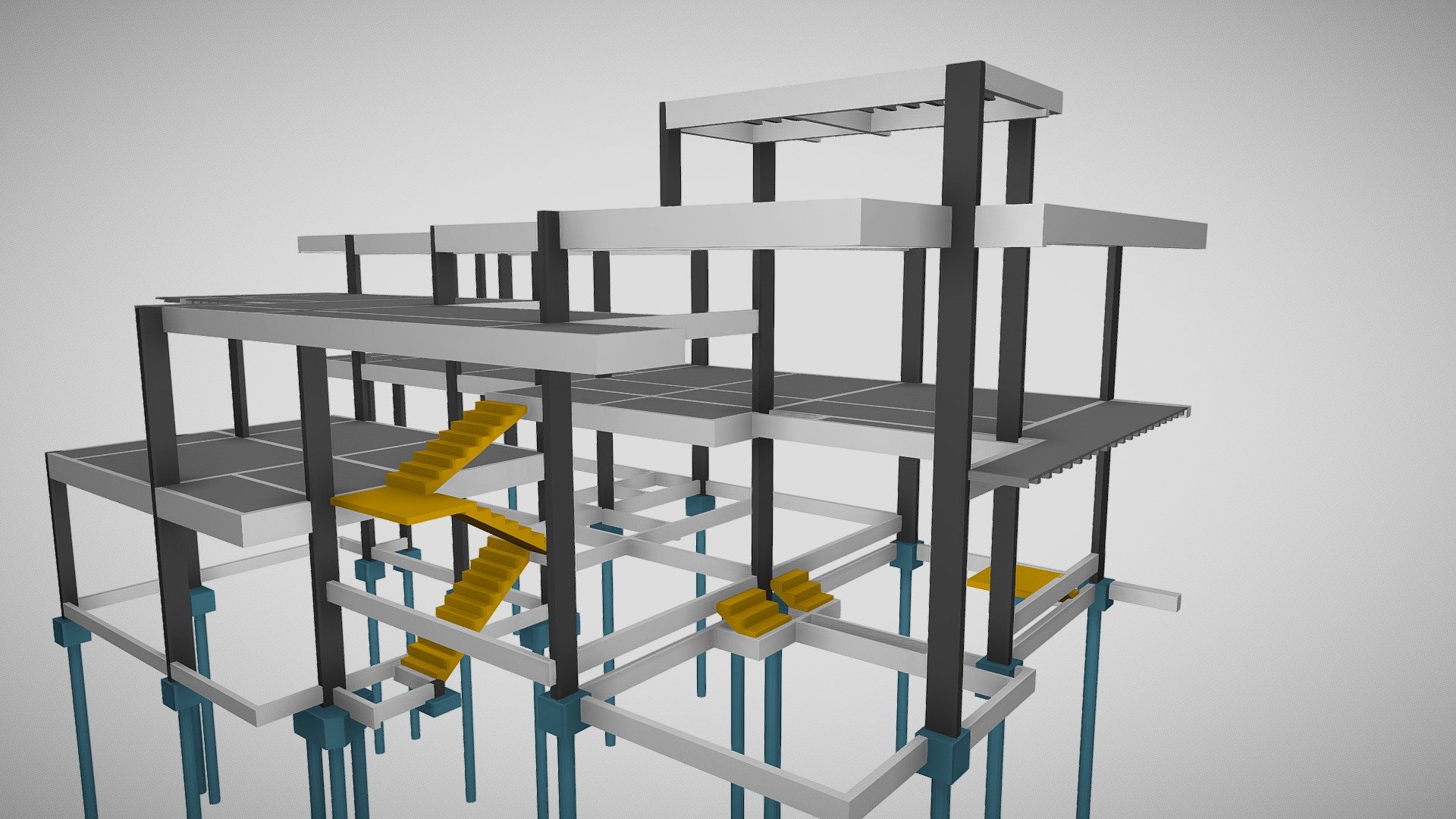 214 - Estrutural Residência (450m2) — Sketchfab embed 3D viewer