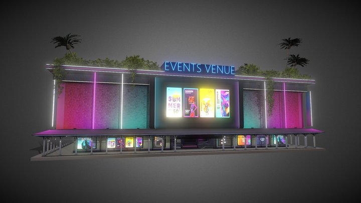 Events Venue | Indie Village | Decentraland 3D Model