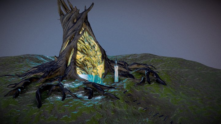 Ancient Tree Gateway 3D Model
