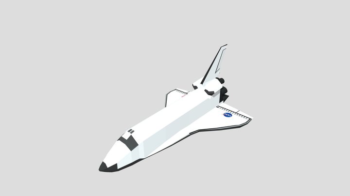 Low Poly Space Shuttle 3D Model