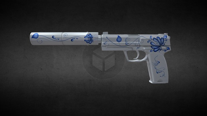 usp-s "gzhel" for CS:GO 3D Model