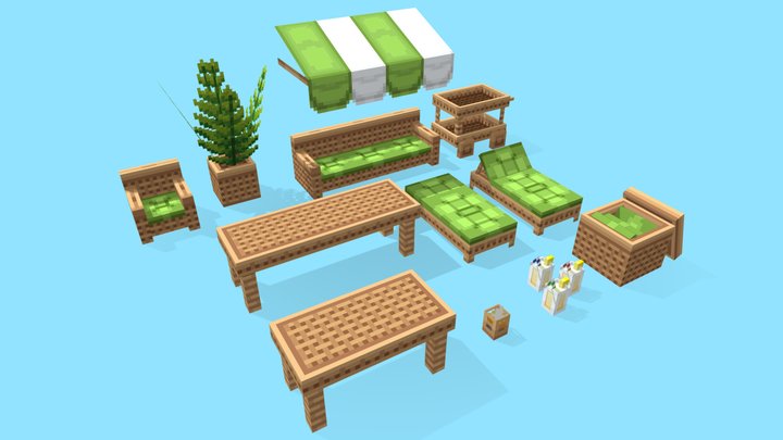 Garden Furniture 3D Model