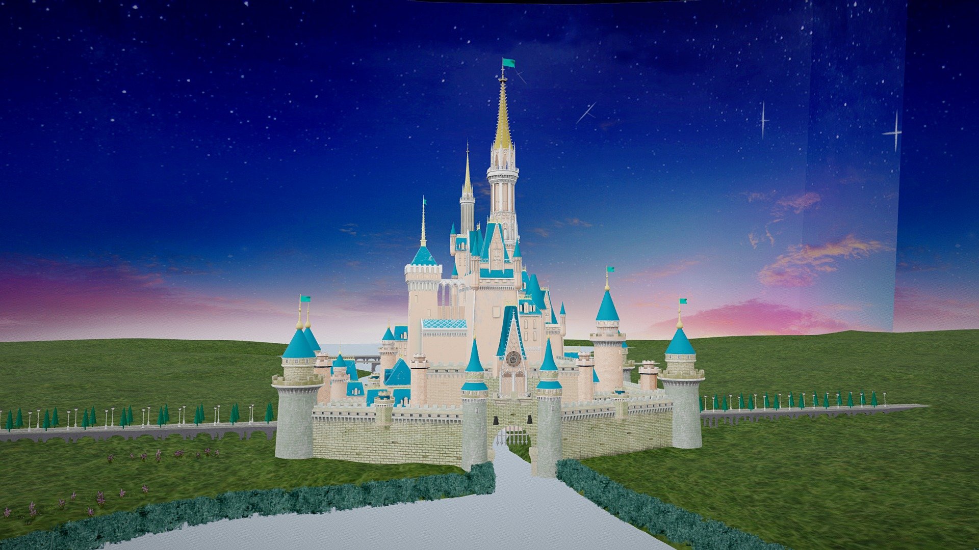 Disney Cinderella Castle - Buy Royalty Free 3D model by SQUIR3D