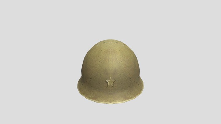 IJA/IJN Type-90 Helmet "Tetsukabuto" 3D Model