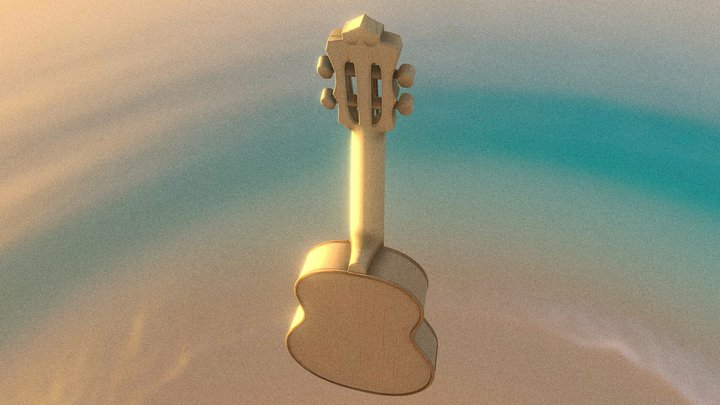 Wooden Rose Guitar – Stylized Floral Instrument