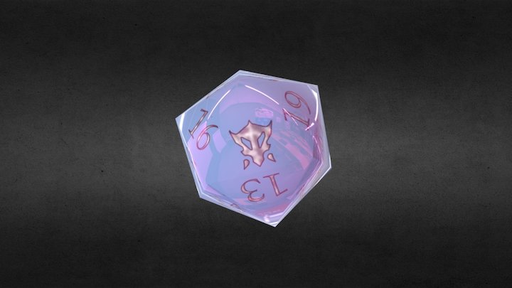 D20 Dragons Of Tarkir - Blue (Prototype) 3D Model