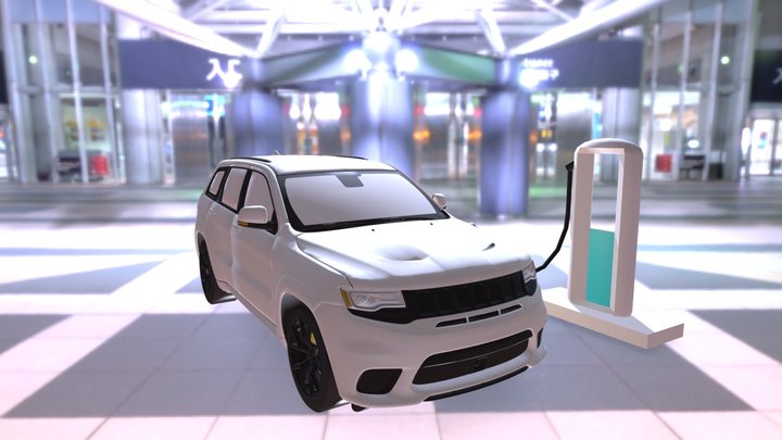 EV SUV - Mock up for a sales promotion 3D Model
