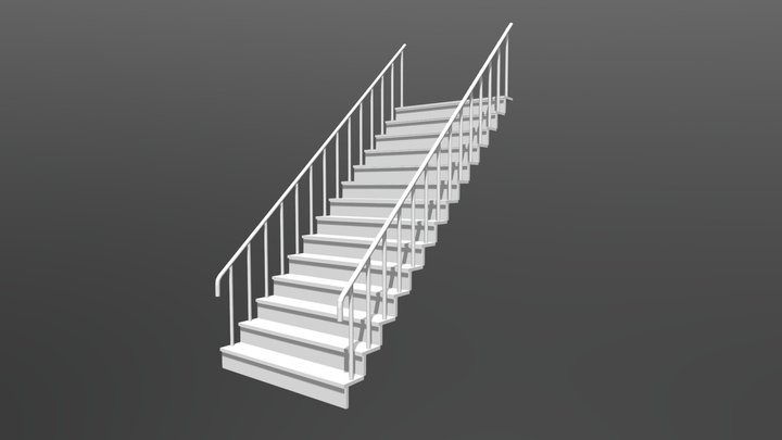 Stair (Low Poly) 3D Model