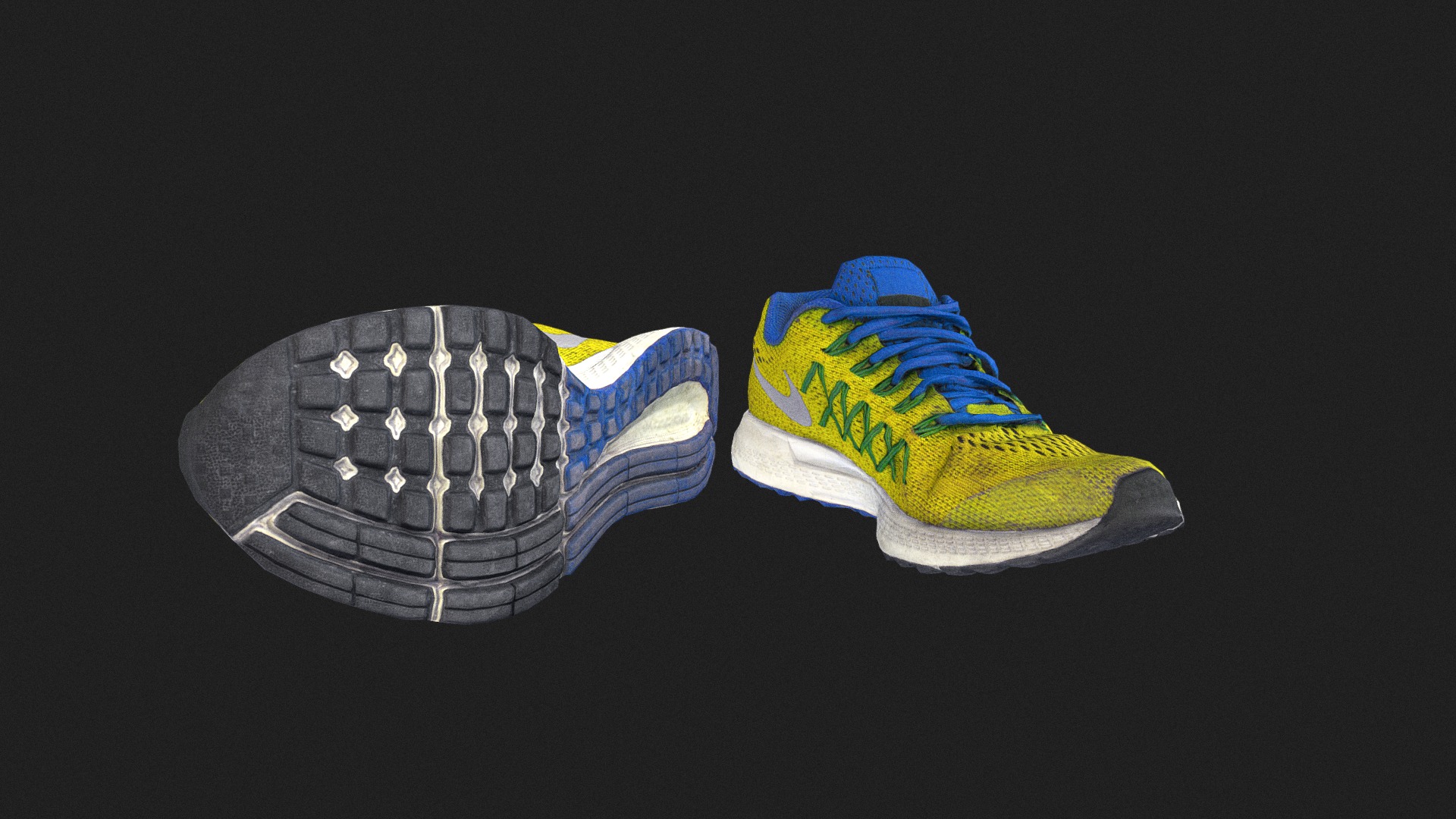 3D model Sneakers low poly - This is a 3D model of the Sneakers low poly. The 3D model is about a pair of shoes.