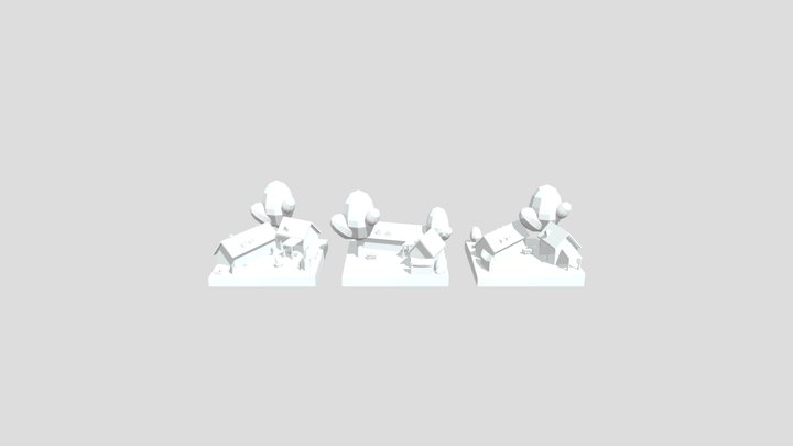 Grandma's House - Diorama and House blockout 3D Model