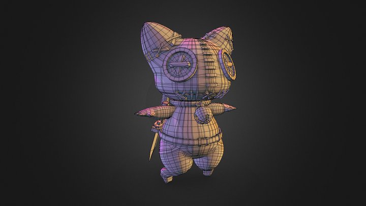 Cat_puppet Character Creation 3D Model