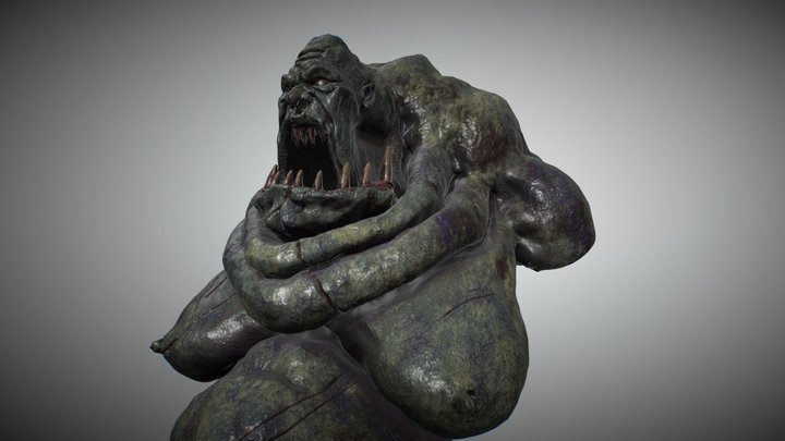 Zombie-troll (Zbrush & Substance) 3D Model
