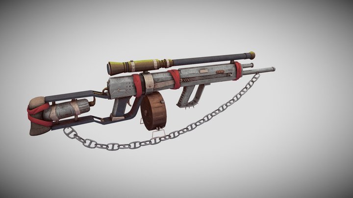 Stylized Rifle 3D Model