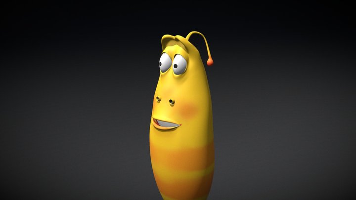 Yellow Larva 3D Model