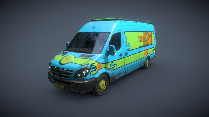 Mercedes Sprinter Scooby-Doo Mystery Machine 3D Model