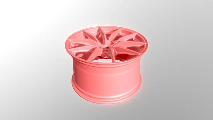 Accurate Scan of Ferrari Wheel/Rims 3D Model