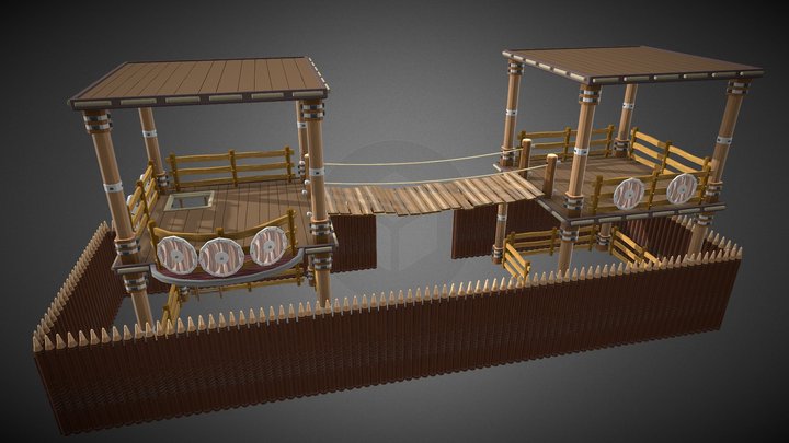 Archer/Tower Modular set 3D Model