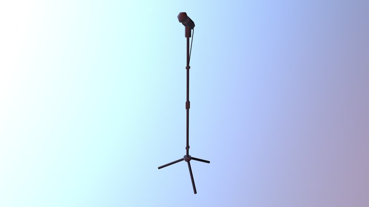 Mic Stand 3D Model