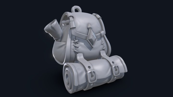 Adventurer's Camp Bagpack 3D Model
