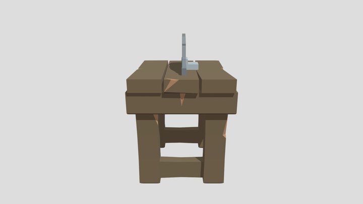 Lowpoly Wooden Cutter – Modello 3D gratuito STL