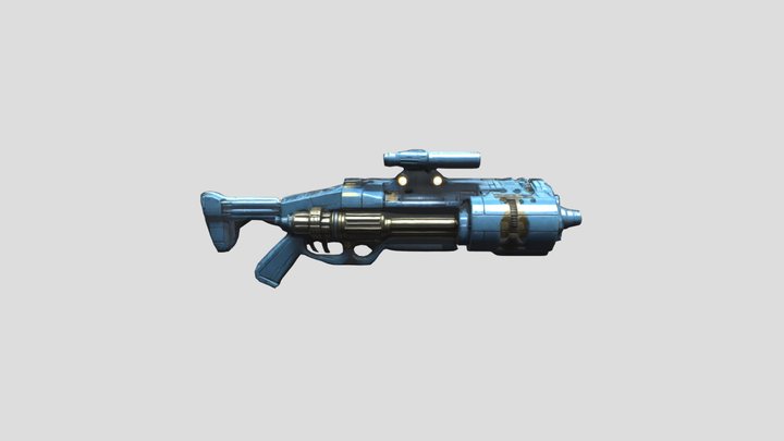 a sci-fi Gatling gun 3D Model