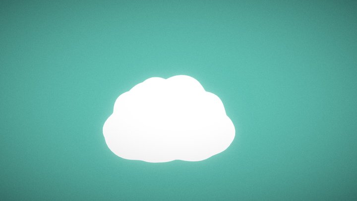 Cloud & Sun Lowpoly 3D Model