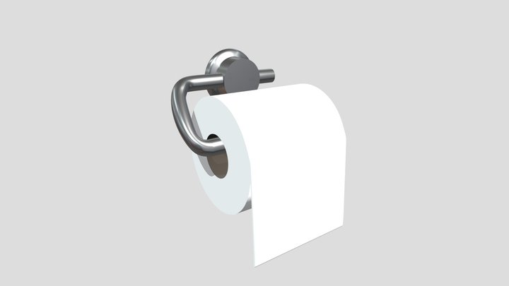 Toilet Paper + Holder 3D Model