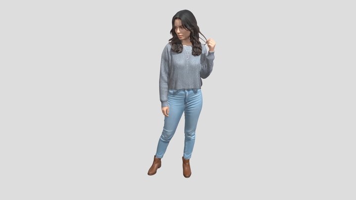 Casual Gray Knit And Jeans – Kostenloses 3D-Modell STL