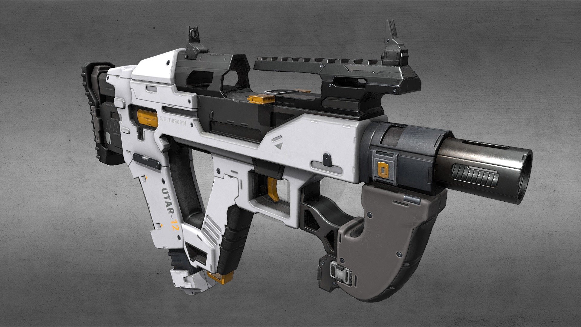 UTAR-12 SMG RIFLE - 3D model by YJW [4322929] - Sketchfab