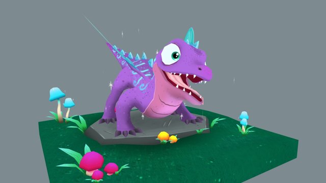 Little Faerie Dragon 3D Model