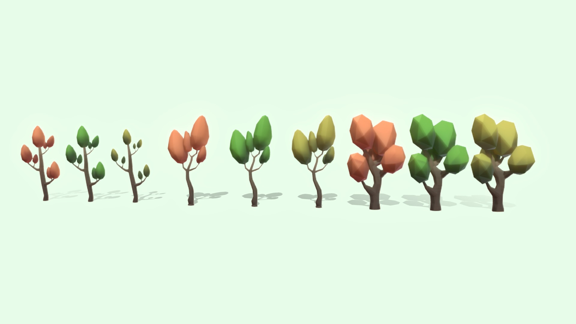 3D model Cartoon Tree - This is a 3D model of the Cartoon Tree. The 3D model is about a group of colorful flowers.