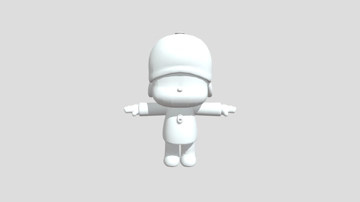 Talking Pocoyo Rigged 3D Model