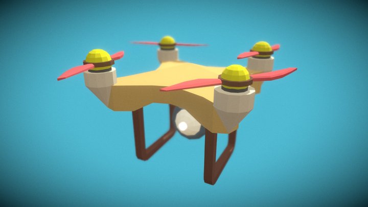 Drone - Low Poly 3D Model