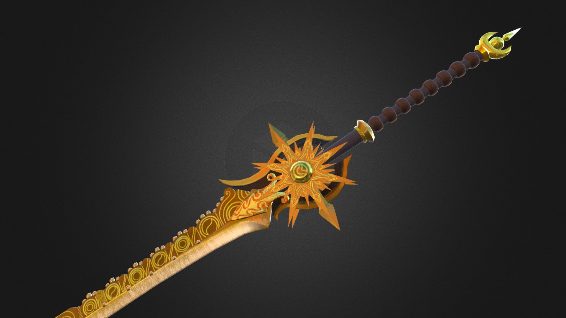 Golden Fantasy Sword Buy Royalty Free 3D Model By Lazaros Kotsios 