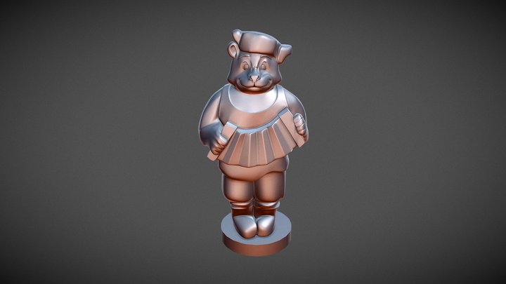 bear and accordion 3D Model