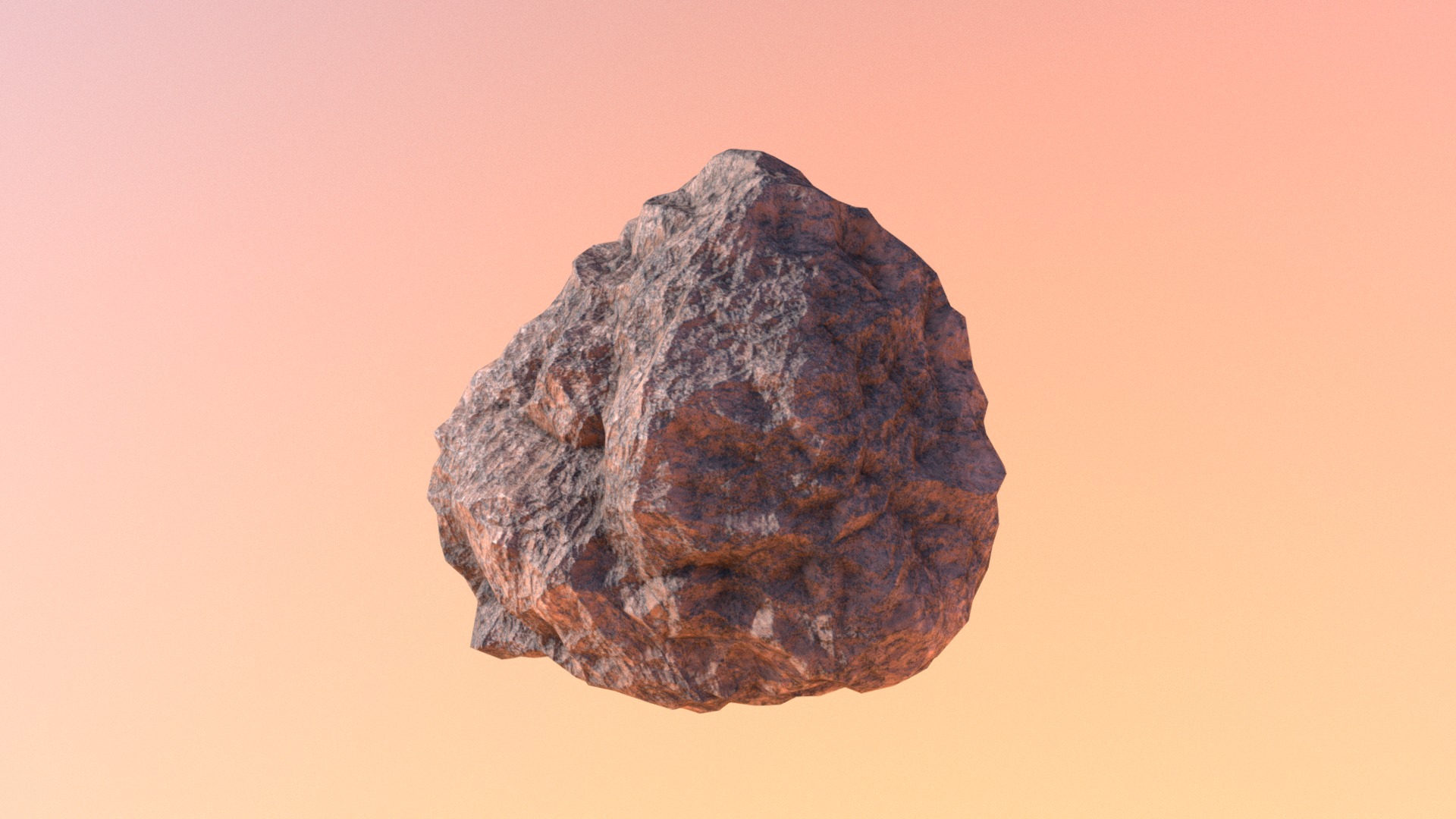3D model Rock 4 - This is a 3D model of the Rock 4. The 3D model is about a rock with a dark speckled surface.