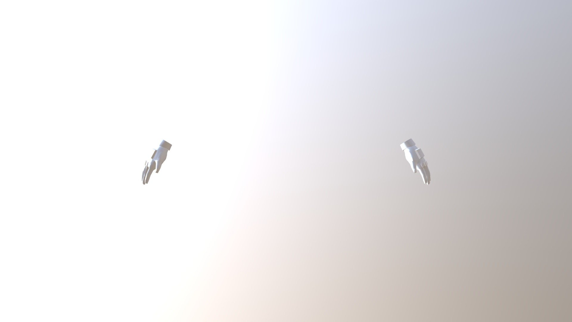 hands lowpoly - polygroups