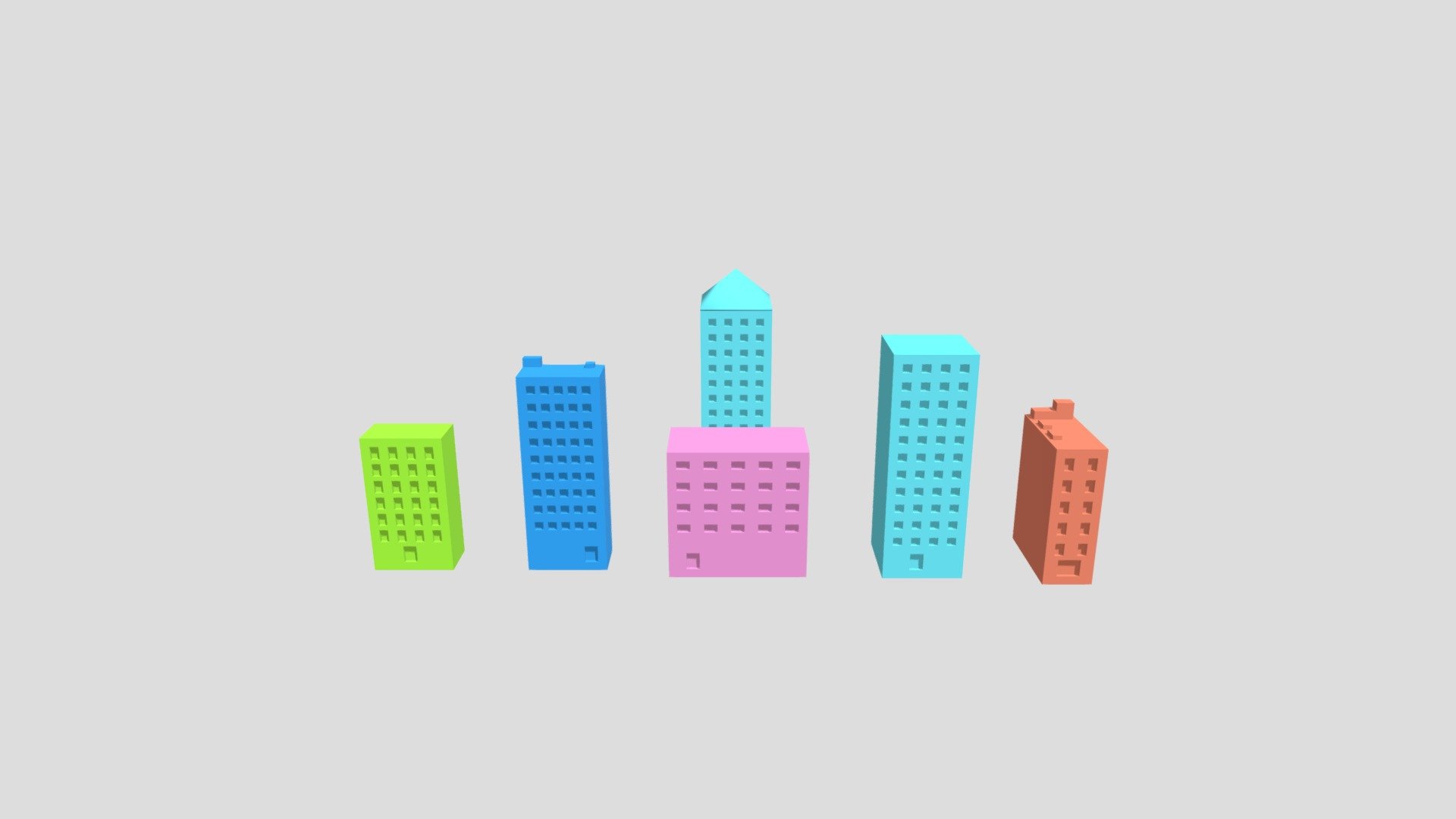 Buildings Low poly free to use