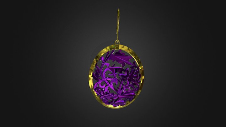Oval Shape Meenakari jaipuri Bali Earrings