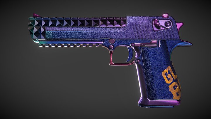 Desert Eagle Glitter Bomb 3D Model