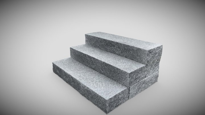 SPLIT FACE STEPS - WOODBURY GRAY™ 3D Model