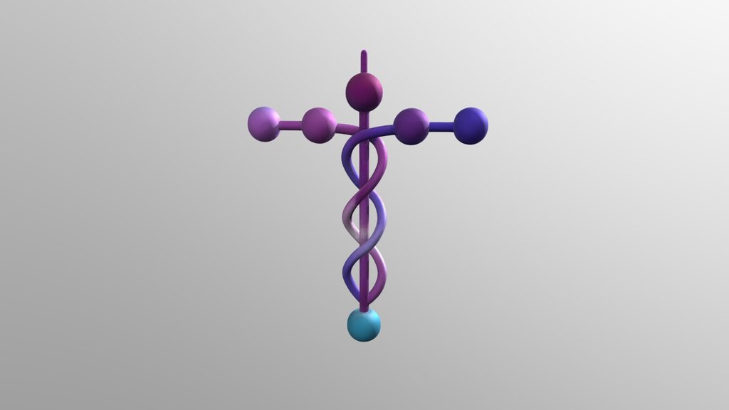 dna double helix 3d model