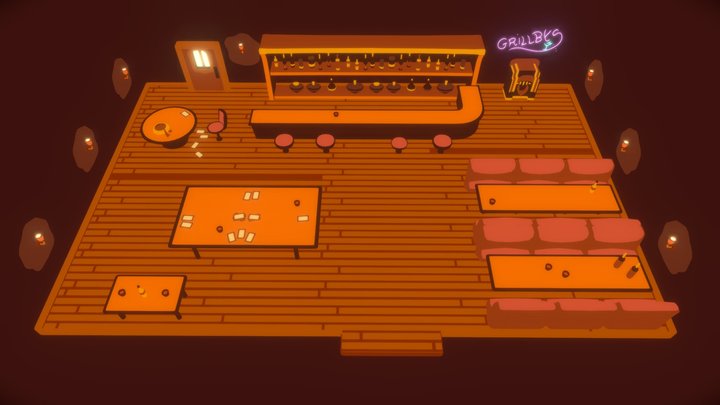 Grillbys 3D Model