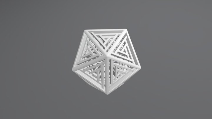 Icosahedron Lattice 3D Model
